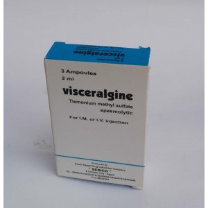 Visceralgne ( tiemonium methyl sulfate ) 3 ampoules for IM or IV injection 